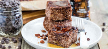 Chocolate protein baked oatmeal squares